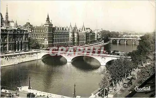 Moderne Karte Paris La conciergerie et la seine