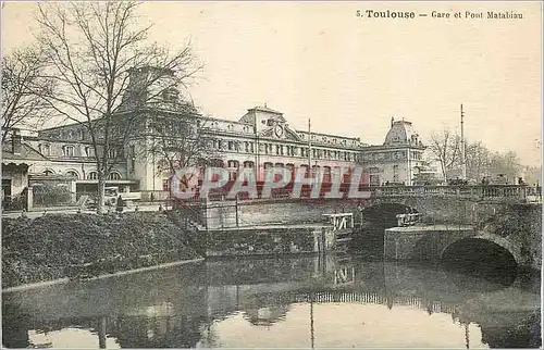 Cartes postales Toulouse gare et Pont mataldeu