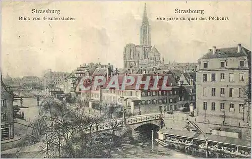 Cartes postales Strasboug vue prise du Quais des pecheurs