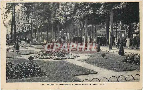 Ansichtskarte AK Parterre fleuris dans le parc