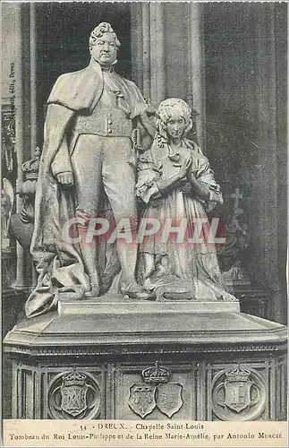 Cartes postales Dreux chapelles Saint louis Tombeau du roi Louis Philippe et de la reine Marie Amelie par Antoni