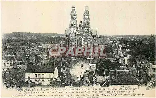 Cartes postales Tours Cathedrale Saint galthier