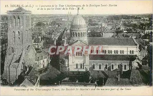 Ansichtskarte AK Tours basilique Saint marlin de la partie ouest de la ville