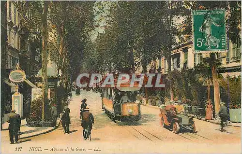 Cartes postales Nice Avenue de la gare Tramway