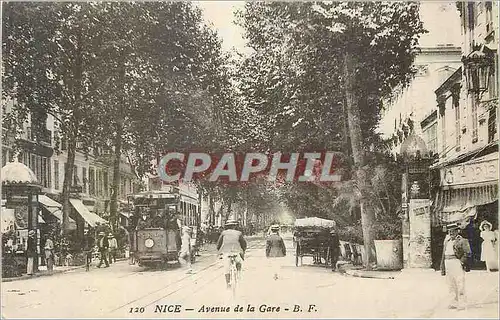 Cartes postales Nice Avenue de la gare Tramway