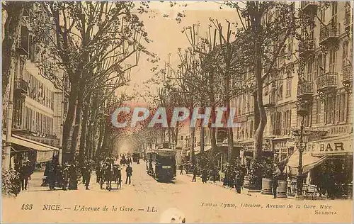 Cartes postales Nice Avenue de la gare Tramway