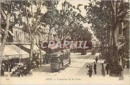 Cartes postales Nice Avenue de la gare Tramway