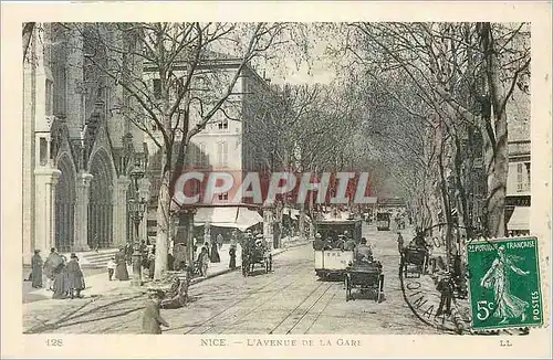 Cartes postales Nice Avenue de la gare Tramway