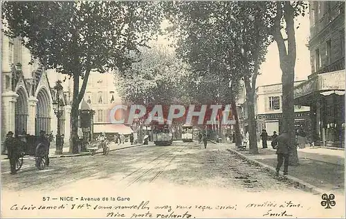 Cartes postales Nice Avenue de la gare Tramway