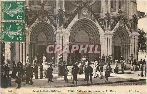 Cartes postales Nice Alpes maritimes Eglise Notre Dames en 1854