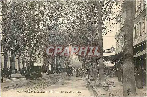 Cartes postales Nice Avenue de la gare Automobile