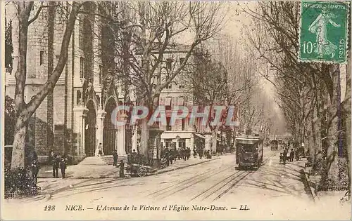 Ansichtskarte AK Nice Avenue de la VICTOIRE Notre Dame Tramway