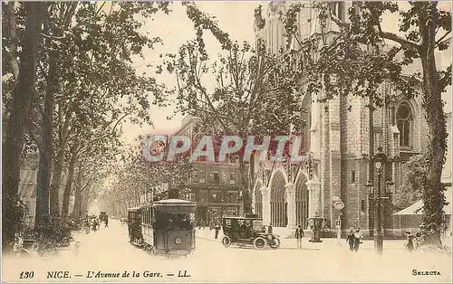 Cartes postales Nice Avenue de la gare Tramway