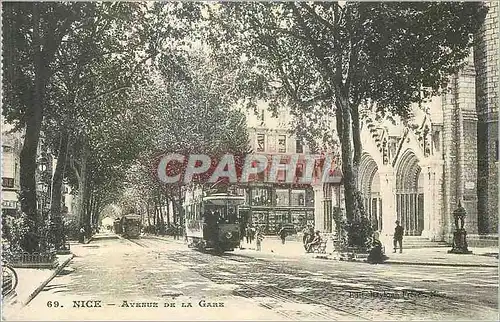 Cartes postales Nice Avenue de la gare Tramway