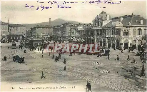 Cartes postales Nice la place de Massena Tramway