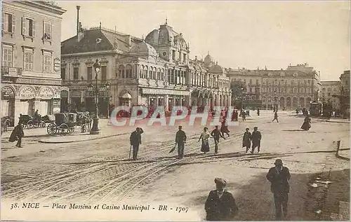 Cartes postales Nice la place Massena 1707