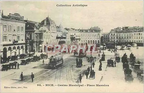 Ansichtskarte AK Nice la place Massena 93 Tramway