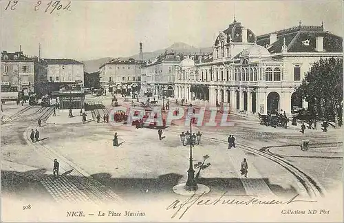 Ansichtskarte AK Nice la place Massena 308 Tramway