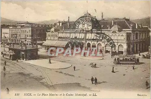 Ansichtskarte AK Nice la place Massena et le Casino municipal 118 Tramway