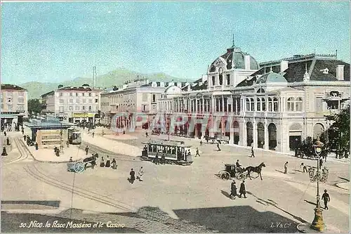 Ansichtskarte AK Nice la place Massena 30 Tramway