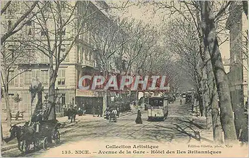 Cartes postales Avenue de la Gare Hotel des Iles Britanniques Tramway