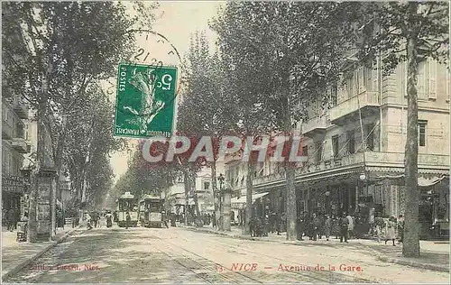 Cartes postales Nice Avenue de la gare Tramway