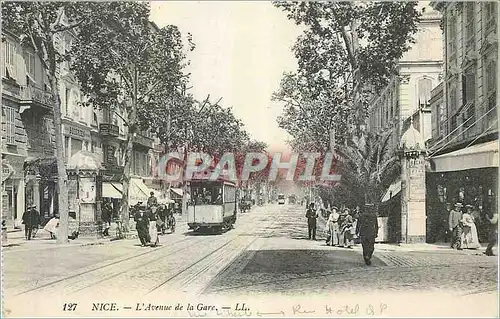 Ansichtskarte AK Nice Avenue de la gare 127 Tramway