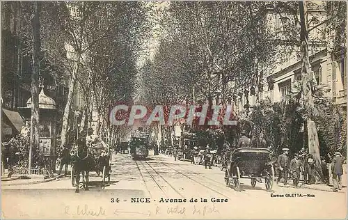 Cartes postales Nice Avenue de la gare Tramway