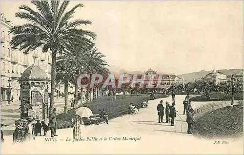 Cartes postales Nice le Jardin public et le Casino municipal