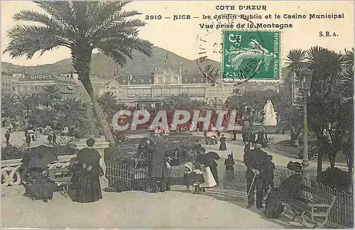 Cartes postales Nice le Jardin public et le Casino municipal