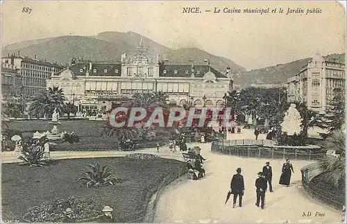 Cartes postales Nice le Casino municipal et le Jardin public