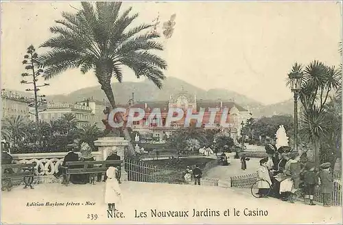 Cartes postales Nice les nouveaux Jardins et les Casino