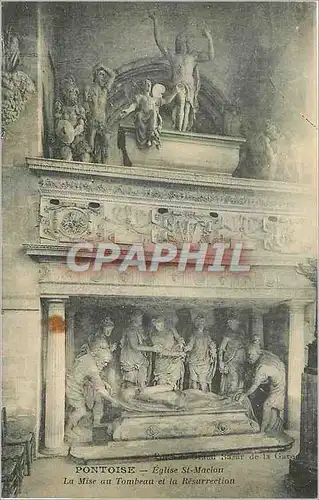 Cartes postales Pontoise Eglise Saint maclou La mise au tombeau de la resurrection