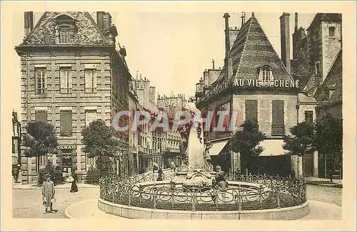 Cartes postales Dijon places des cordeliers Monument de Piron