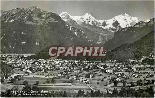 Cartes postales moderne Interlaken Generalansicht Eiger Monch und Jungfrau