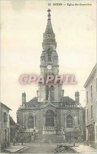 Cartes postales Reims Eglise Sainte genevieve