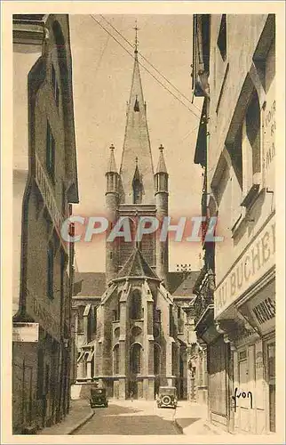 Cartes postales Dijon abside Notre Dame et rue babeuf