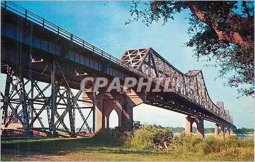 Moderne Karte The Mississipi River Bridge at Baton Rouge la completed in 1940 at a cost of $ 10 million  serve
