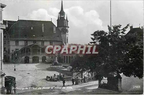 Moderne Karte FriBourg le tilleul de Morat et Hotel de Ville