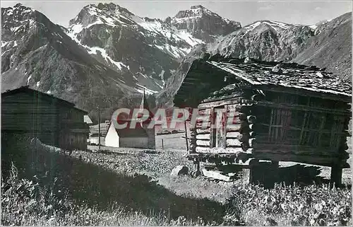 Cartes postales moderne Bergkirchli  im Sertig Dorfli bei Davos mit Mittagsborg Plattenhorn und Hoch Ducan