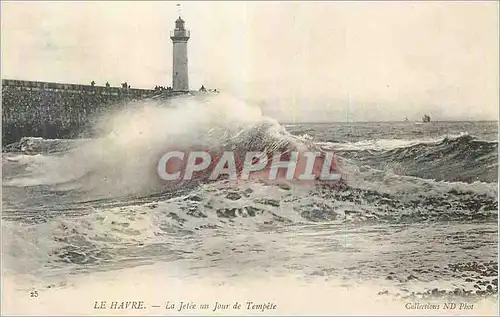 Cartes postales Le Havre  La Jetee un Jour de Tempete