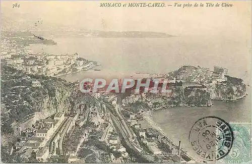 Cartes postales Monaco et Monte Carlo Vue prise de la tete de Cbien