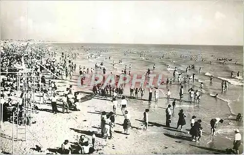 Moderne Karte St Jean de Monts La Plage a l'heure du bain