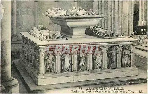 Cartes postales Abbaye de Saint Denis tombeau de louis d'Orleans et de Valentine de Milan