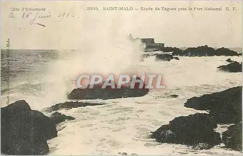 Cartes postales Saint Malo Etude de Vagues pres le Front National