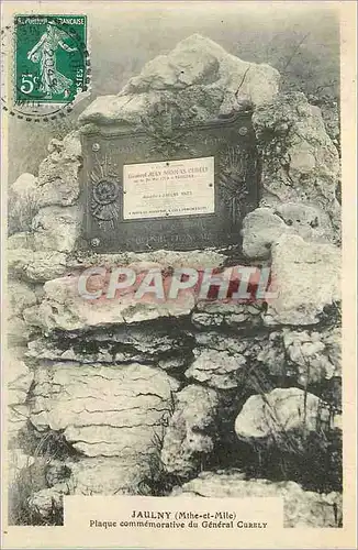 Cartes postales Jaulny (Mthe et Mlle) Plaque commemorative du General CURELY Militaria