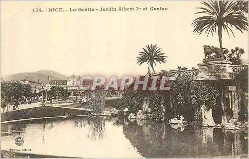 Cartes postales Nice la Grotte Jardin Albert Ier et Casino