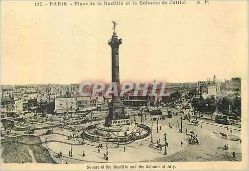 Cartes postales Paris Place de la Bastille et la Colonne de Juillet