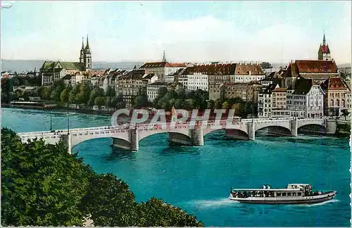 Cartes postales moderne Basel le Pont du Milieu