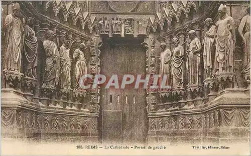 Cartes postales Reims La Cathedrale Portail de gauche